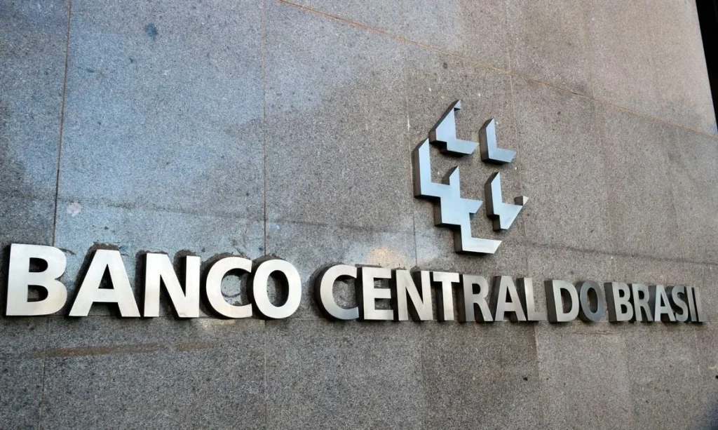 imagem do logo do banco Central do prédio.